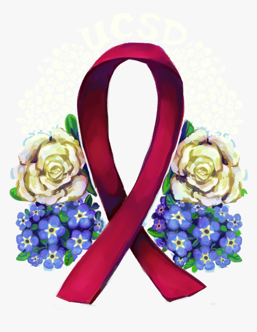 Hiv Ribbon Png - Rose, Transparent Png, Free Download