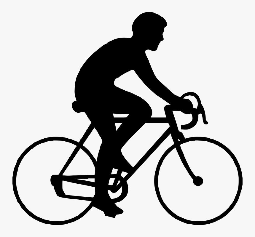 Gif Png Images Of A Boy Riding A Bike - Simple Line Drawing Bike, Transparent Png, Free Download