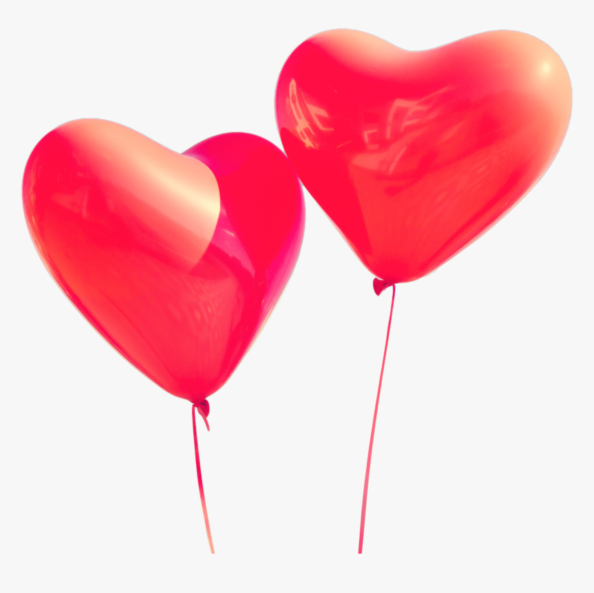 Free Two Heart Shaped Helium Balloons Png Image - Valentines Day Png, Transparent Png, Free Download