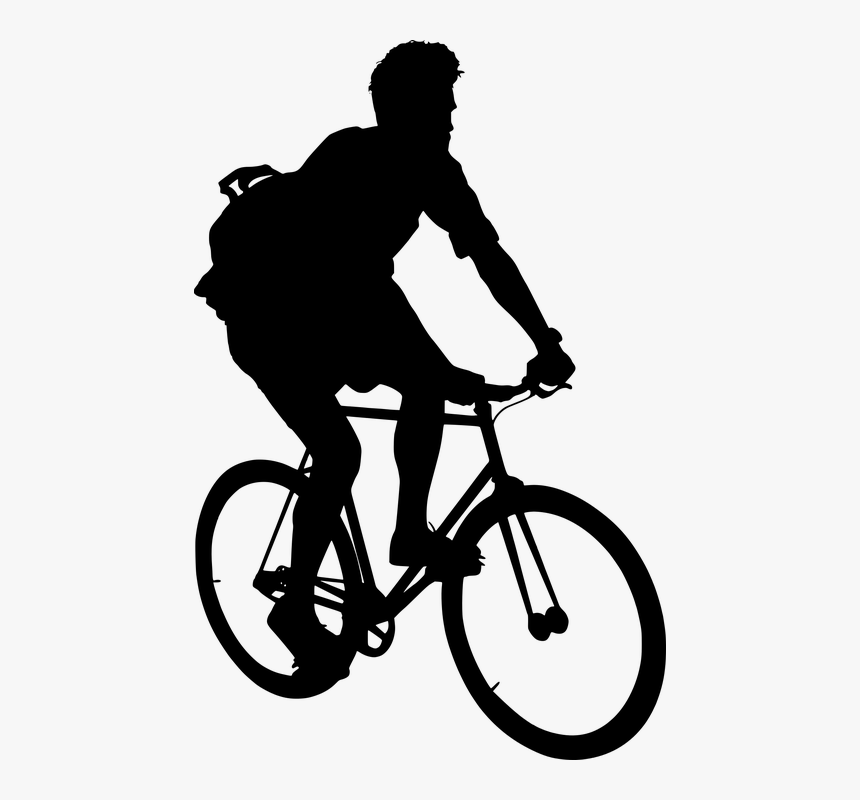 Free Photo Active Man Cyclist Seated Bike Silhouette- - Cycling Png, Transparent Png, Free Download