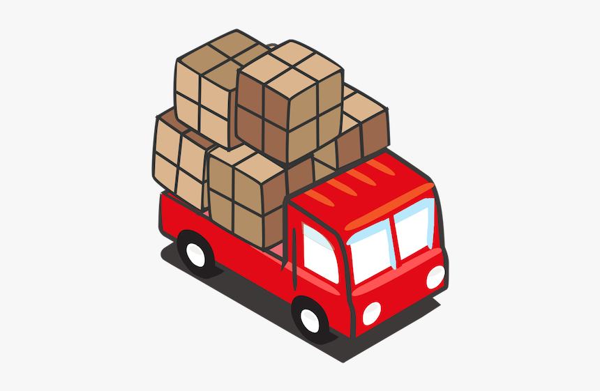 Truck With Boxes Clipart, HD Png Download, Free Download