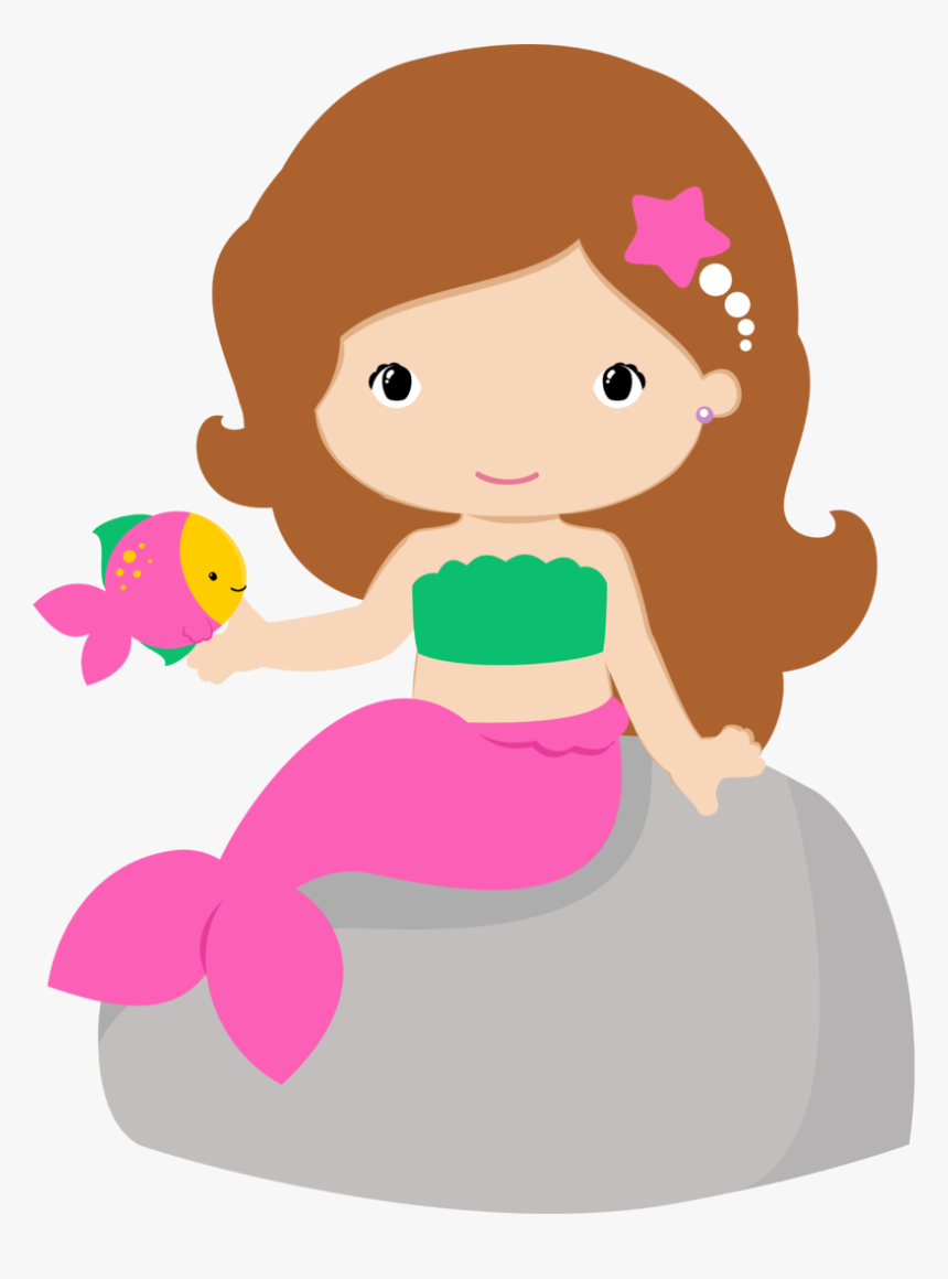 Cute Mermaid Png - Cute Mermaid Clipart, Transparent Png, Free Download