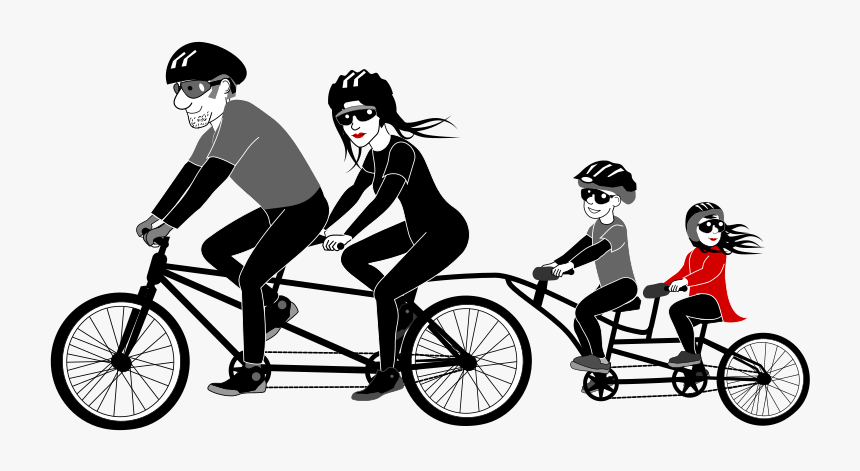 Cycle Clipart Person - Family Bike Ride Png, Transparent Png, Free Download