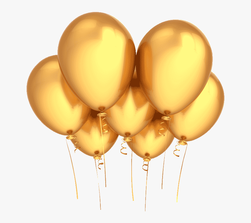 Graphic Black And White Download Celebration Transparent - Transparent Gold Balloons Png, Png Download, Free Download