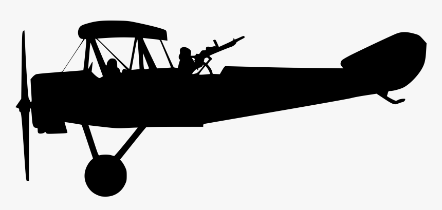 Old Aeroplane Silhouette, HD Png Download, Free Download