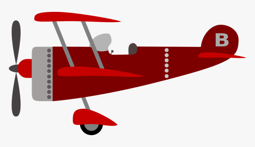 Biplane Clipart Transparent Background - Transparent Background Old Airplane Clipart, HD Png Download, Free Download