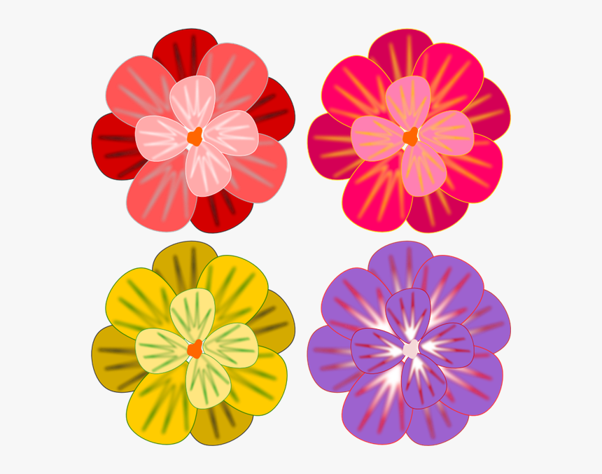 Flower Clip Art Colorful, HD Png Download, Free Download