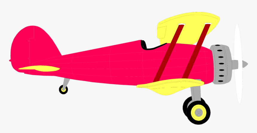 Transparent Aeroplane Clipart - Bi Plane Clip Art, HD Png Download, Free Download