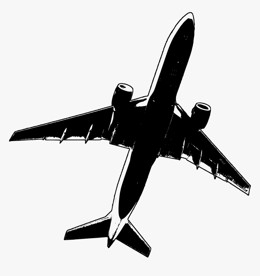 Malaysia Air Mh17 Flight Crash Airplane Clip Arts - Airplane Png Black And White, Transparent Png, Free Download