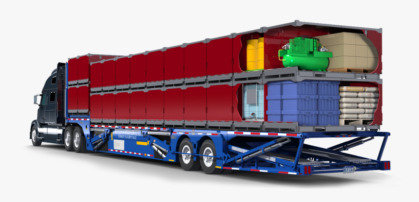 Full Auto Load - Tractor Trailer Car Carrier, HD Png Download, Free Download