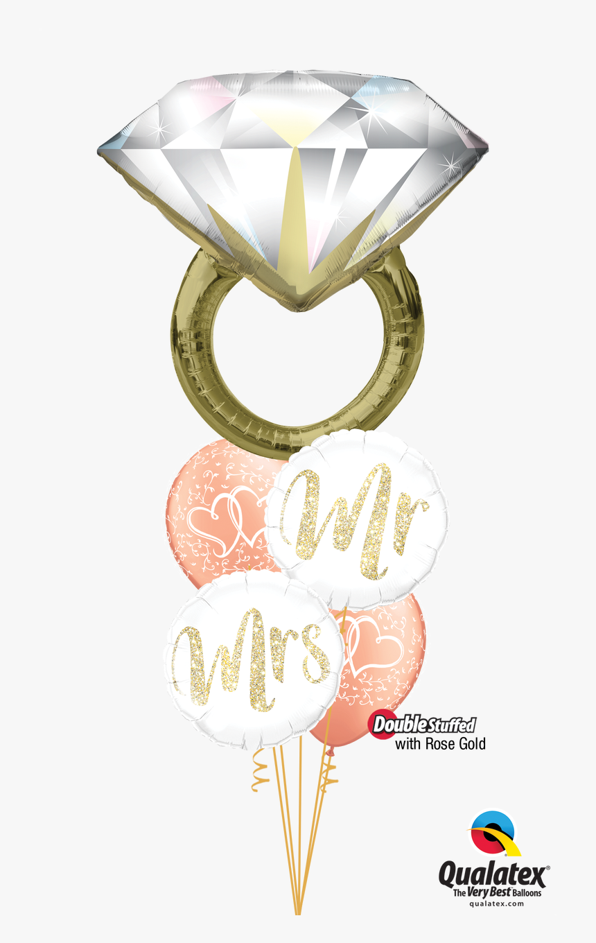 Transparent Black And Gold Balloons Png - Engagement Ring Balloons, Png Download, Free Download