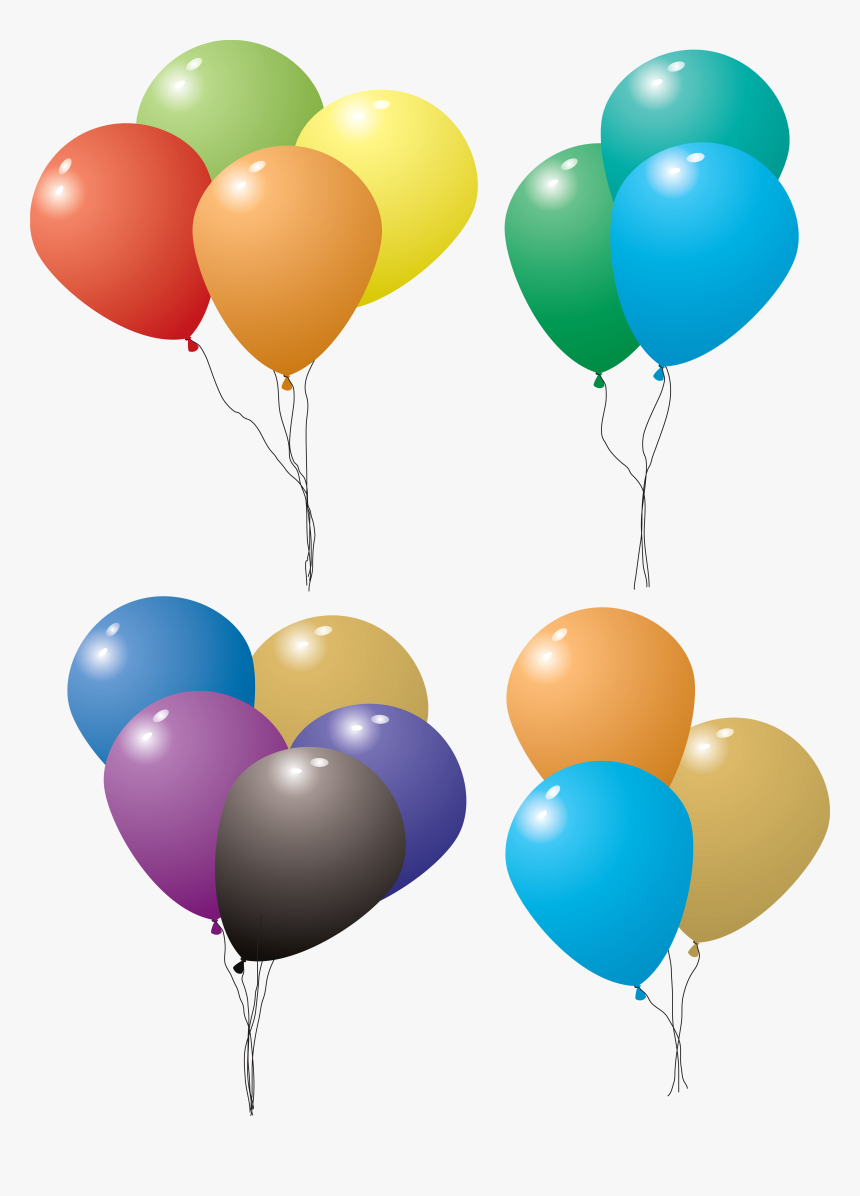 Happy Birthday Balloons Png Images - Balloons In A Box .png, Transparent Png, Free Download