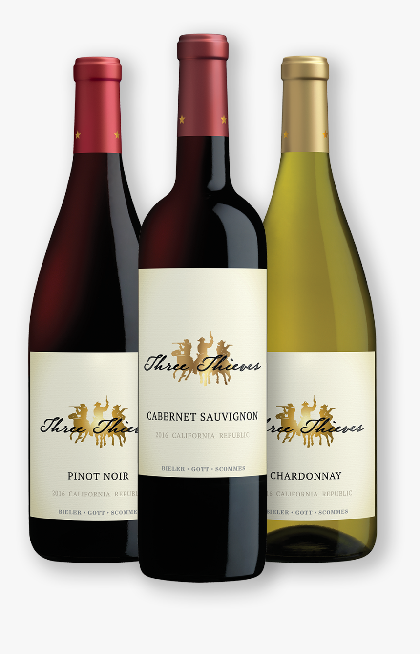 Three Thieves Wines - Glass Bottle, HD Png Download, Free Download