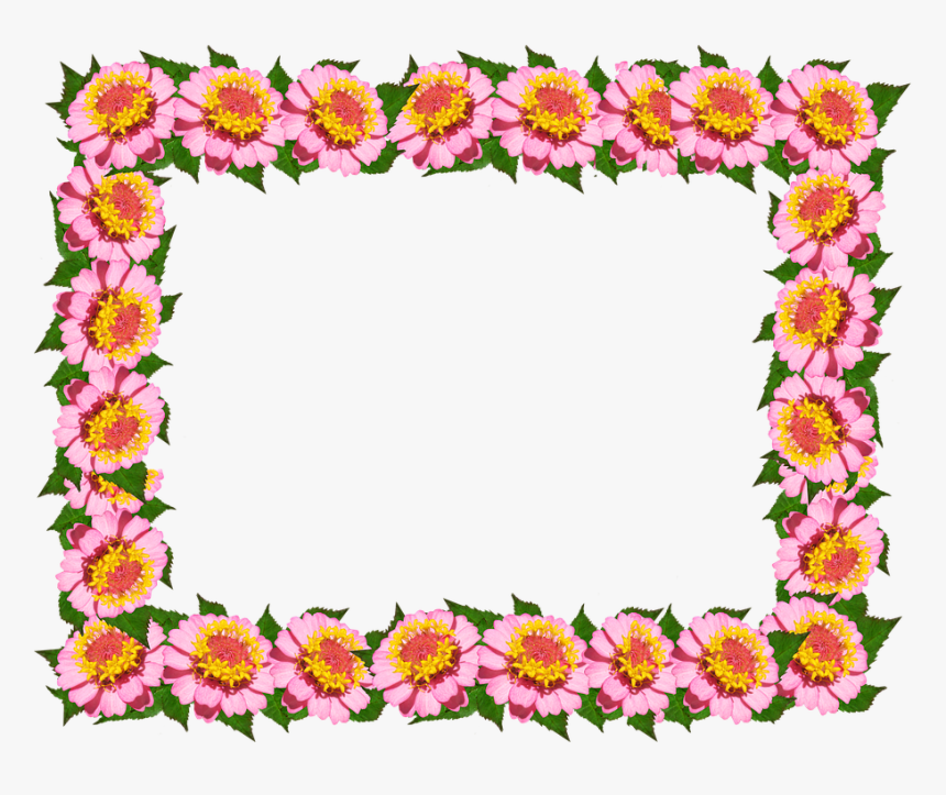 Frame, Border, Pink Floral, Decoration - กรอบ รูป สวย ๆ แนว นอน, HD Png Download, Free Download