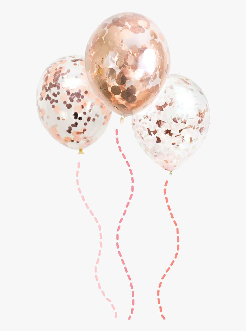 Rose Gold Balloons Png, Transparent Png, Free Download