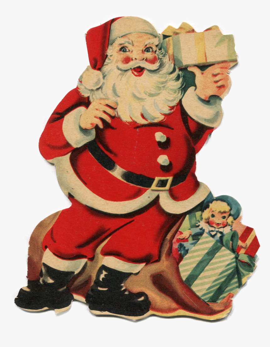 Vintage Christmas Santa Png, Transparent Png, Free Download
