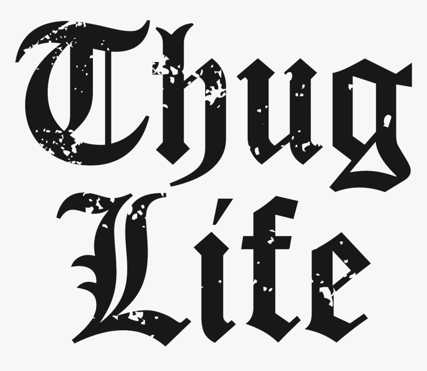 Thug Life Text Logo Big Png - Thug Life Logo Png, Transparent Png, Free Download