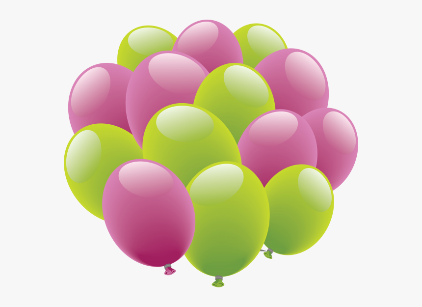 Lavender And Green Balloons Png - Pink And Lime Green Balloons, Transparent Png, Free Download