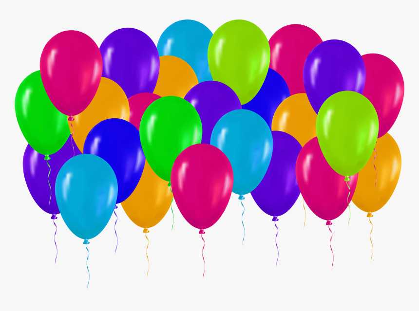 Colorful Balloons Png Clip Art - Happy Birthday Balloon Png, Transparent Png, Free Download