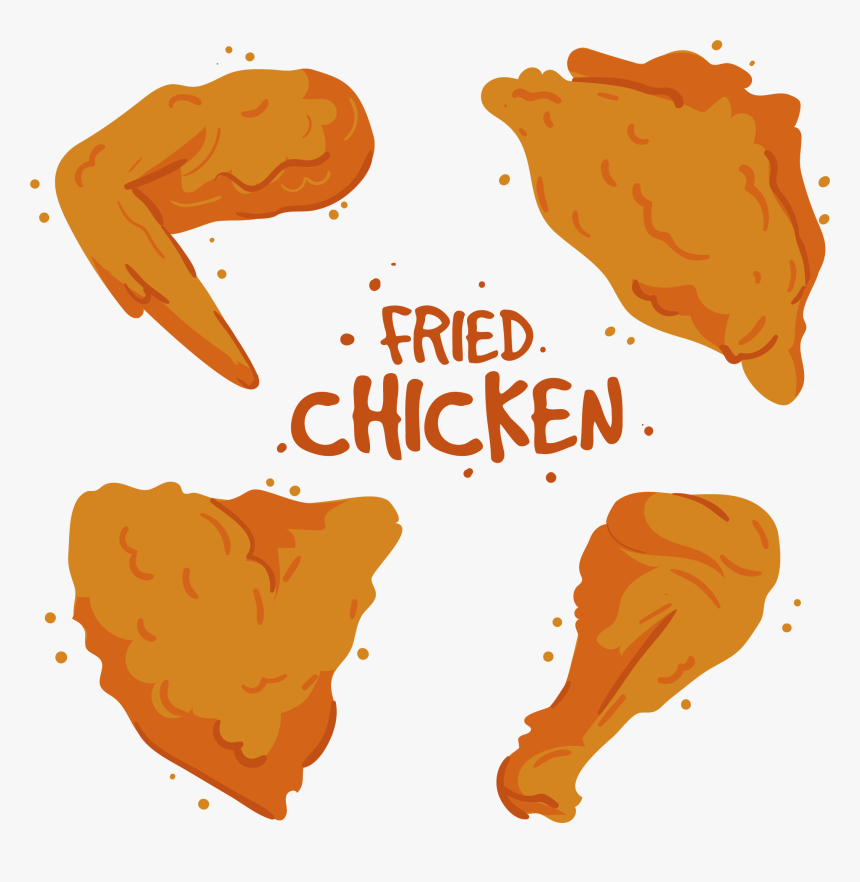 Meat Clipart Fry Chicken - Fried Chicken Cartoon Clipart, HD Png Download, Free Download