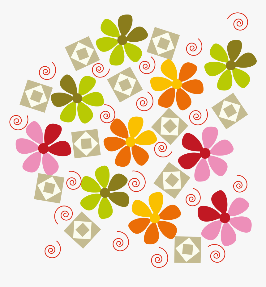 Floral Vector Abstract - Lively Background, HD Png Download, Free Download