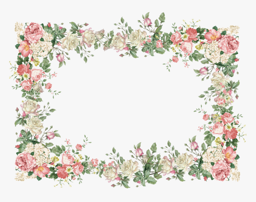 Floral Frame Png Free Download - Floral Frame Transparent Background, Png Download, Free Download