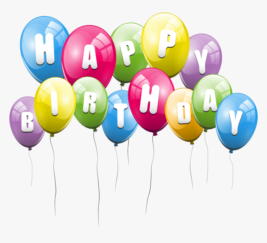 Happy Birthday Balloons Png File Download Free - Happy Birthday Transparent Background Balloons, Png Download, Free Download
