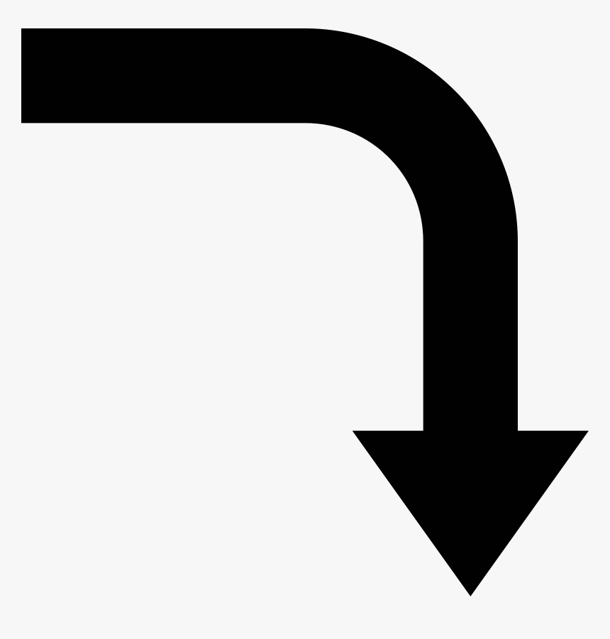 Turn Png - Arrow Right Down Png, Transparent Png, Free Download