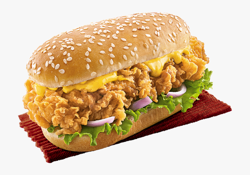 Kfc Chicken Long - Veg Longer Burger Kfc, HD Png Download, Free Download