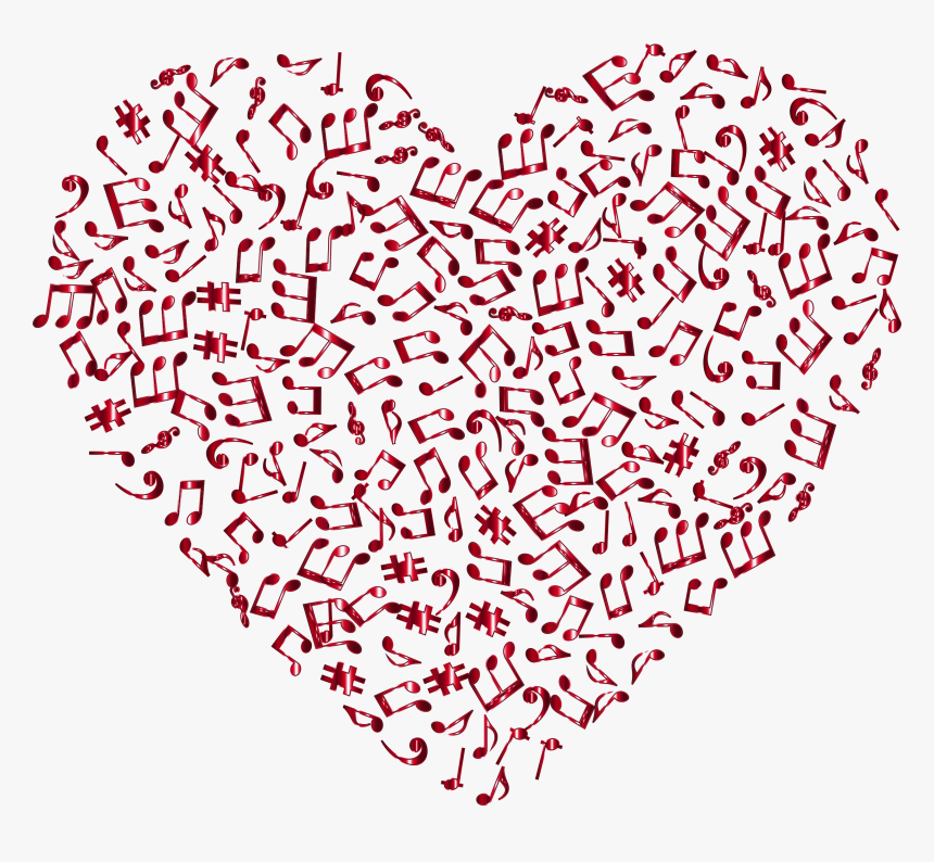 Transparent Heart Clipart Transparent Background - Music Note Heart Svg, HD Png Download, Free Download
