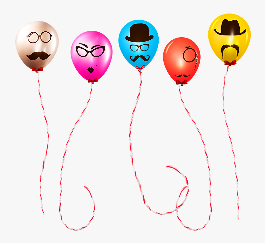 Balloons With Faces Funny Balloons Birthday Balloons, HD Png Download, Free Download