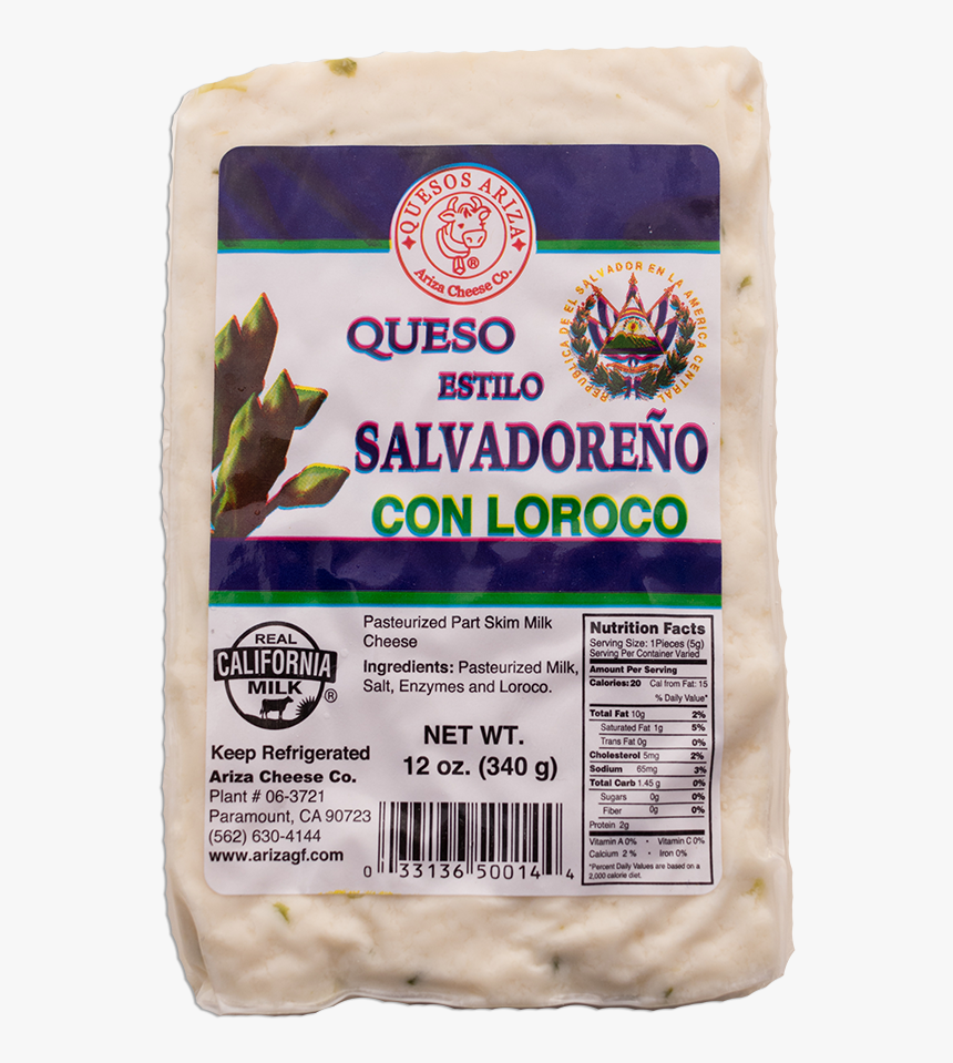 Queso Salvadoreño Con Loroco, HD Png Download, Free Download