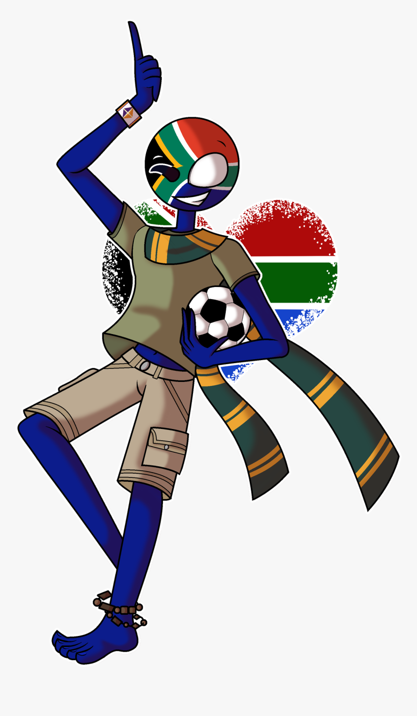 Unfinishedarticleart - South Africa Countryhumans, HD Png Download, Free Download