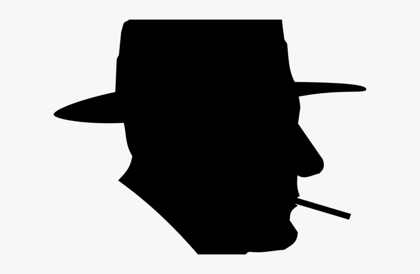 Smoking Clipart Silhouette Person - Guy With Fedora Silhouette, HD Png Download, Free Download