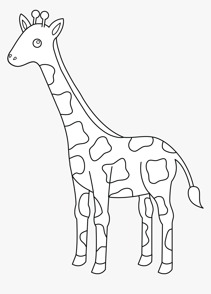 Friend Clipart Giraffe - Drawings Of Giraffes Black And White, HD Png Download, Free Download