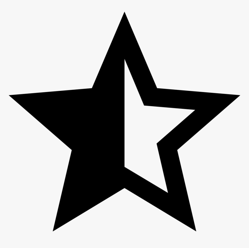 Half Filled Star Icon Clipart , Png Download - Half Filled Star Icon, Transparent Png, Free Download