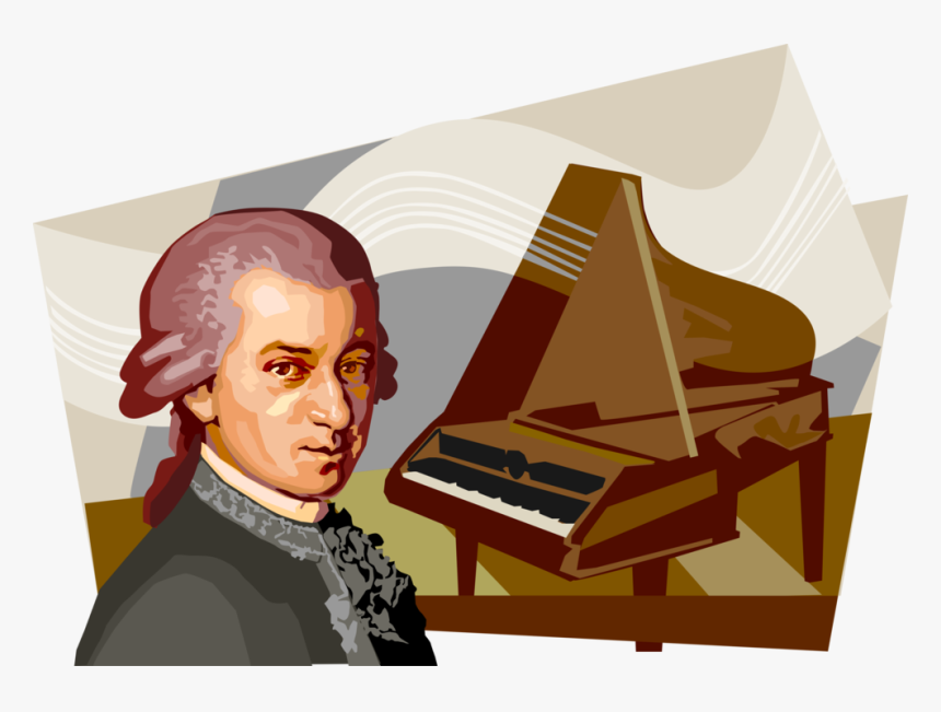Vector Illustration Of Wolfgang Amadeus Mozart, Influential - Music Romantic Period Gif, HD Png Download, Free Download