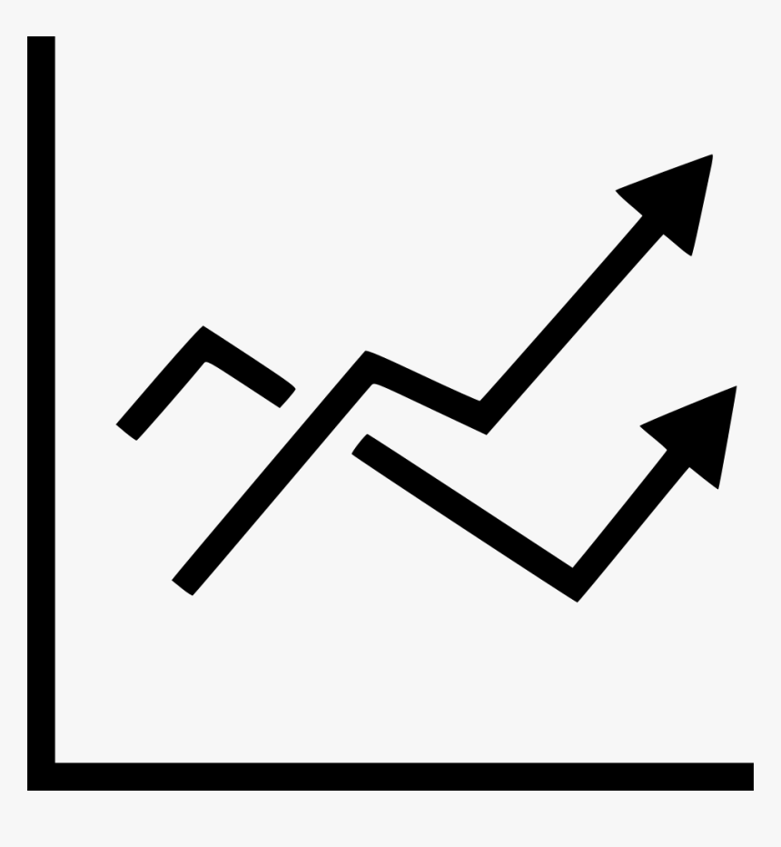 Line Chart Report Analytics Statistic Increase Arrow - Linha De Grafico Desenho Png, Transparent Png, Free Download