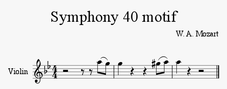 Symphony No 40 Motif, HD Png Download, Free Download