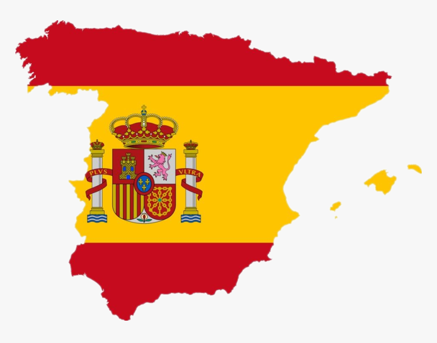 Bandera Espa A Lineart - Spain Flag Map Png, Transparent Png, Free Download