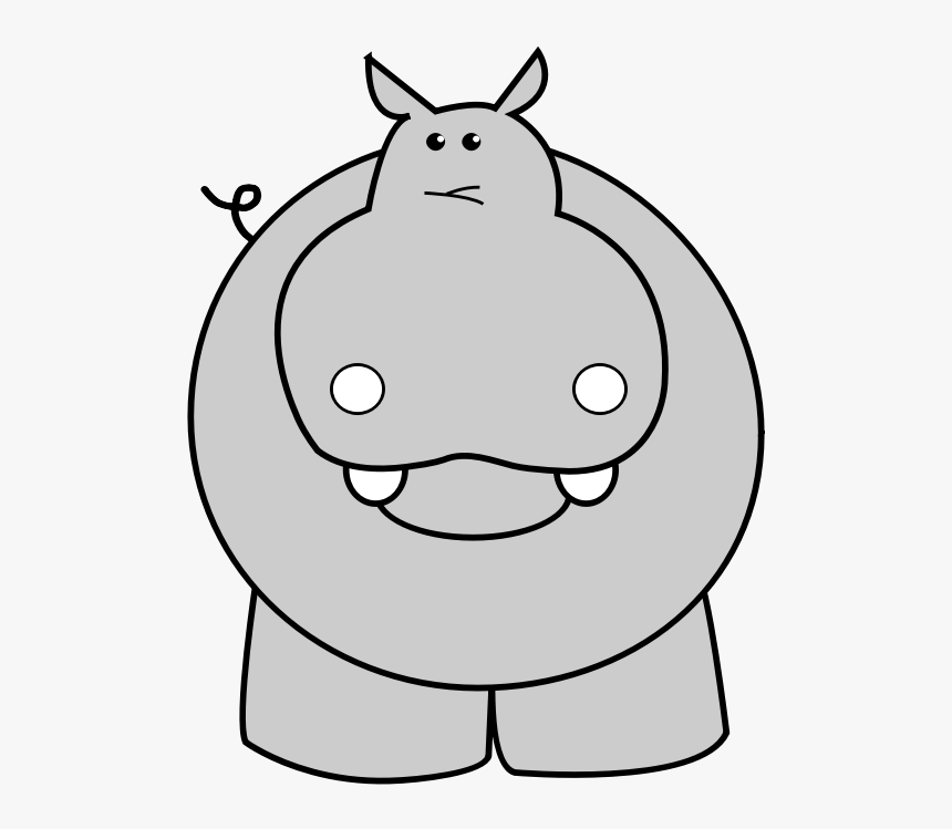 Transparent Cartoon Nose Png - Transparent Background Hippo Clipart, Png Download, Free Download