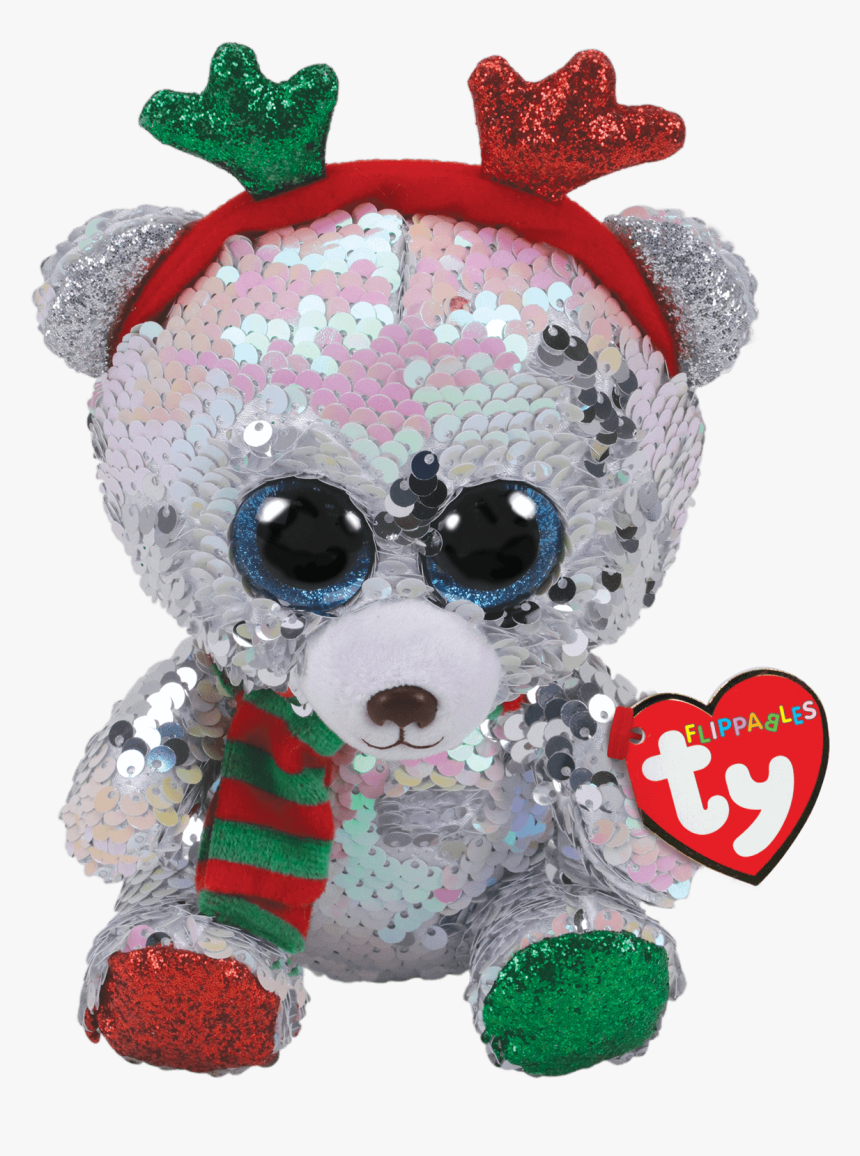 Mistletoe The Sequin Bear With Antlers"
 Class="lazyload - Ty Mistletoe, HD Png Download, Free Download