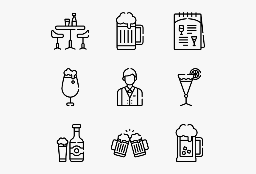 Cheers Beer Sketch Png, Transparent Png, Free Download