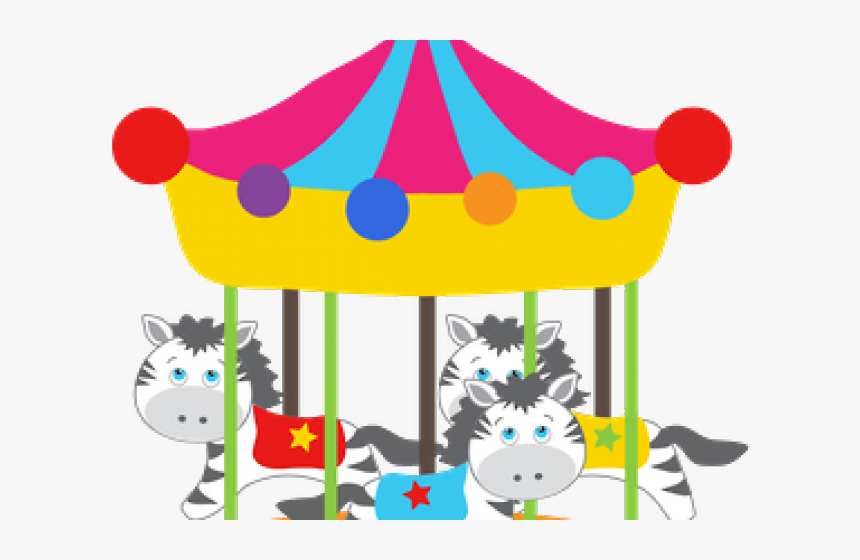 Amusement Park Clipart Baby Carousel - Carnival Circus Train, HD Png Download, Free Download