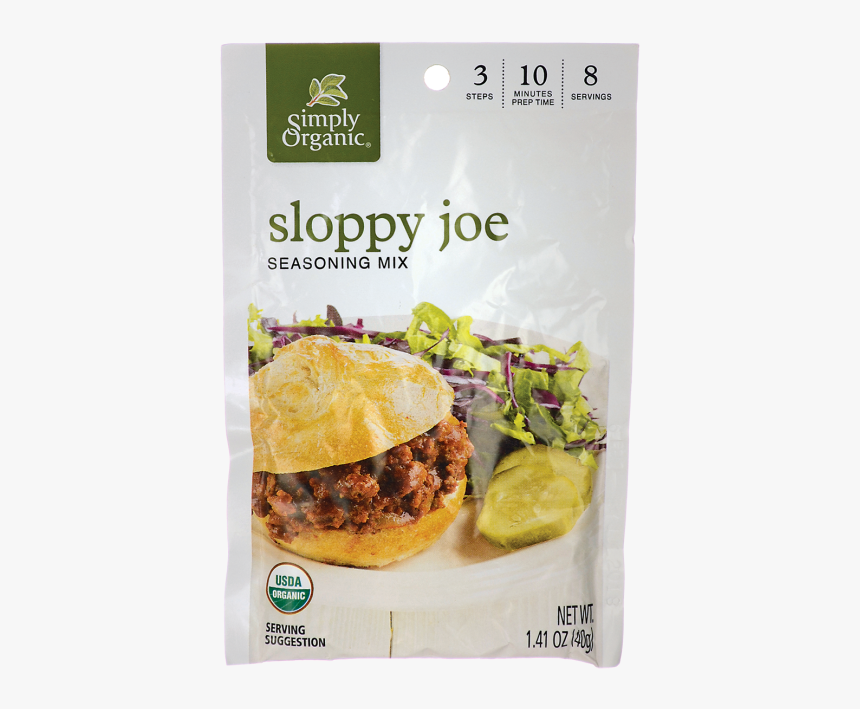 Simply Organic Sloppy Joe Seasoning Mix 1 41 Oz Pkg - Simply Organic Sloppy Joe Mix, HD Png Download, Free Download