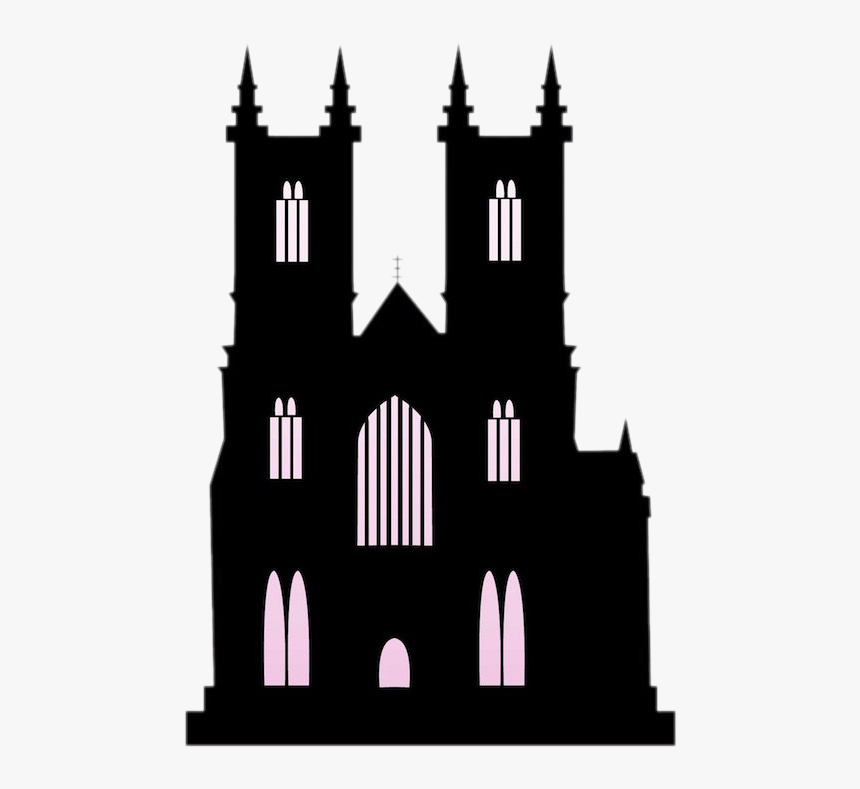 Church Silhouette Building Clip Art - Transparent Black Castle, HD Png Download, Free Download