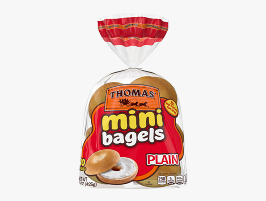 Thomas Plain Mini Bagels Package - Mini Bagels Whole Wheat, HD Png Download, Free Download