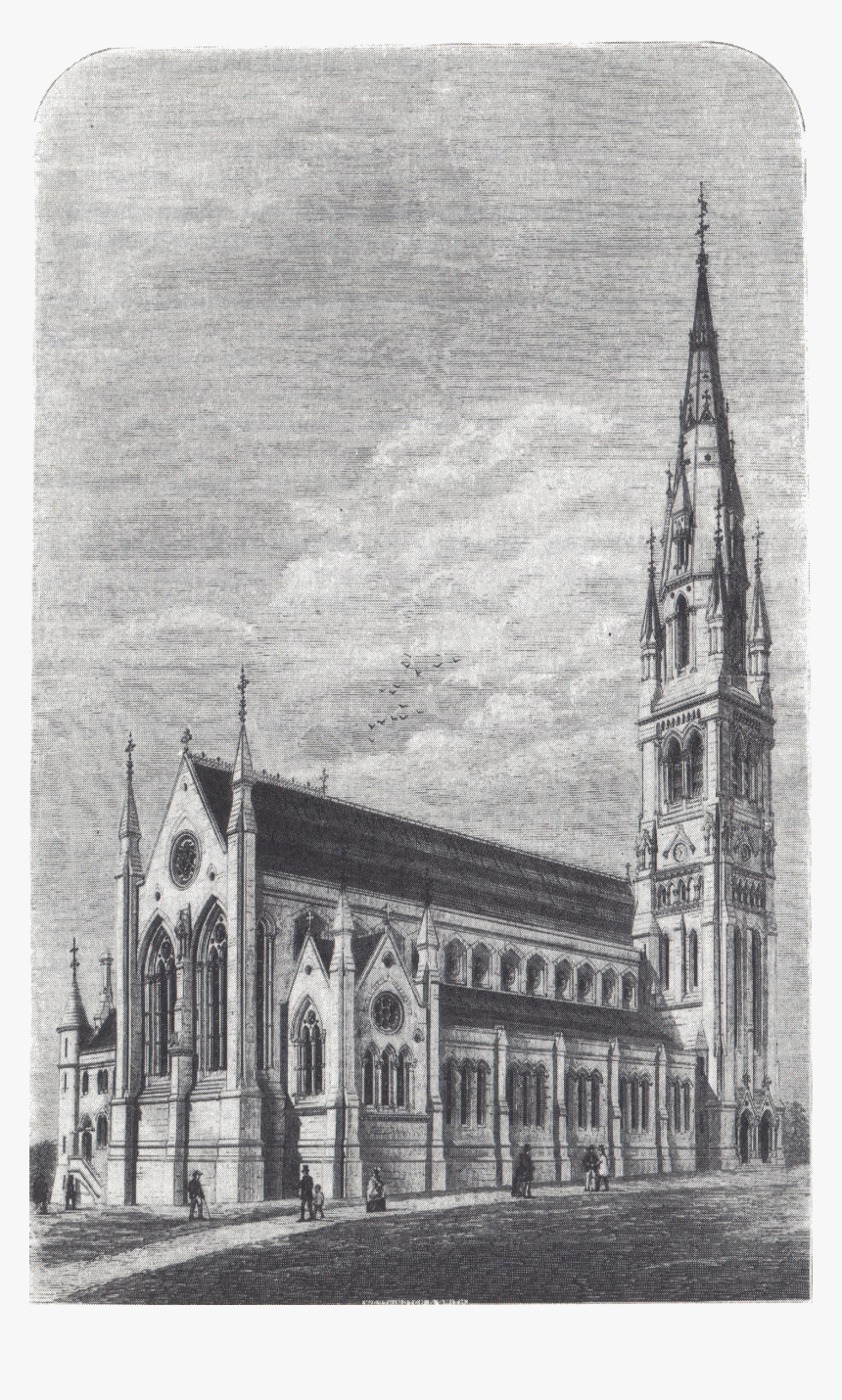 Patrick"s Church Drawing 1871 - St Patrick's Church Dundalk Sketch, HD Png Download, Free Download