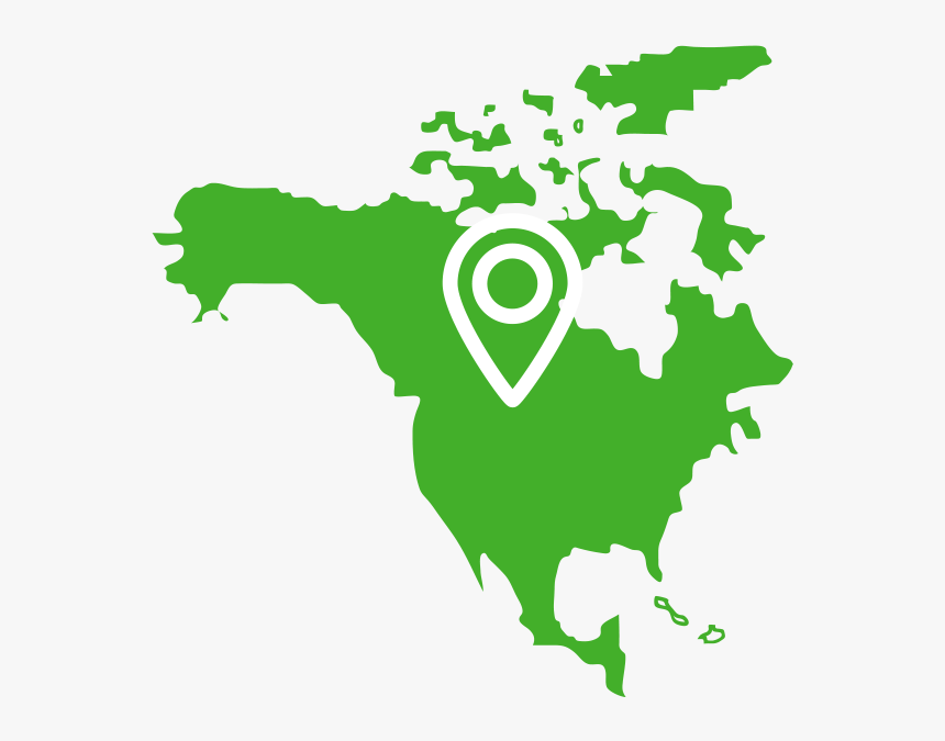 2085careerpage Mod1a Icons Na - North America Map Flat Design, HD Png Download, Free Download