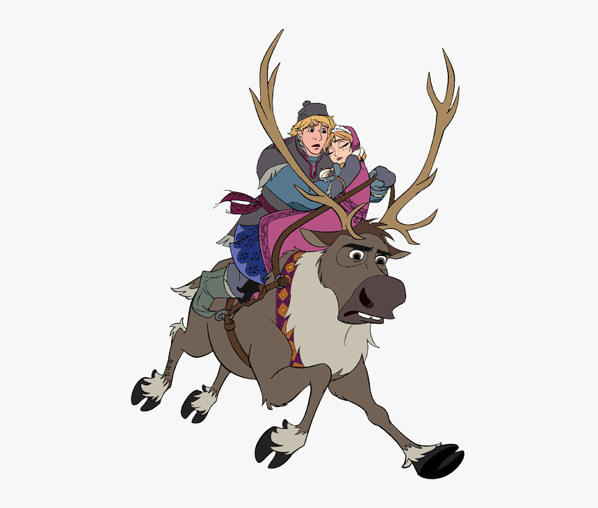 Sven Kristoff Rides Sven With Anna - Kristoff, HD Png Download, Free Download